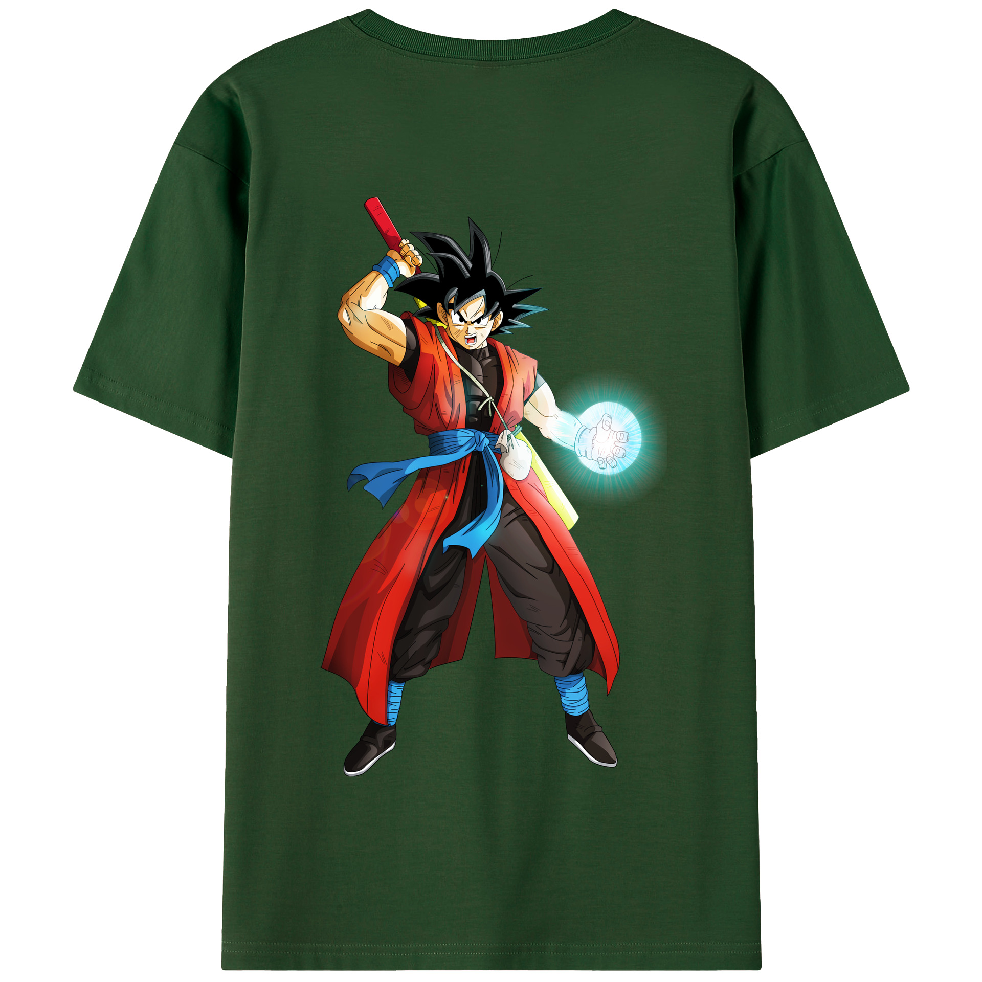 （画像用） ドラゴンボール 孫悟空（そん ごくう）Son Goku カカロット DRAGON BALL Kakarotto 綿100％半袖Tシャツ（背面プリント）